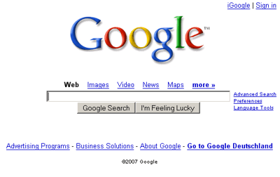 Original Google Homepage Logo - Old Google Design Back For Some | A Corrupt DMOZ Editor | Google ...