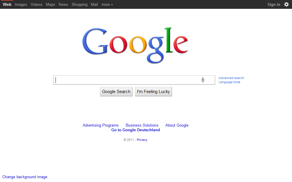 Original Google Homepage Logo - Google.com 1997-2011