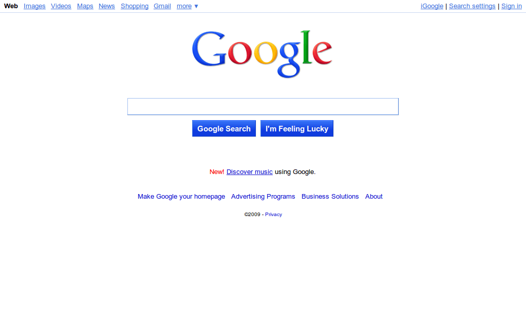 Original Google Homepage Logo - New Google Interface: Bubbly like Ask3D, but I like it | Places to ...