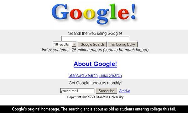 Original Google Homepage Logo - Feeling Old Yet? Incoming College Freshmen Have Always Known Google ...