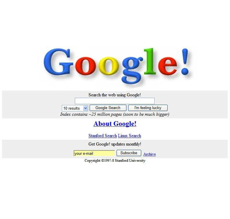 Original Google Homepage Logo - Throwing it back to the OG (Original Google) homepage to say HBD to ...