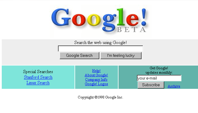Original Google Homepage Logo - What We Can Learn From Google's New UI