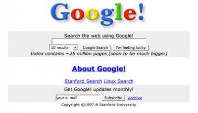 Original Google Homepage Logo - Google Home page through the years ... Changes again!