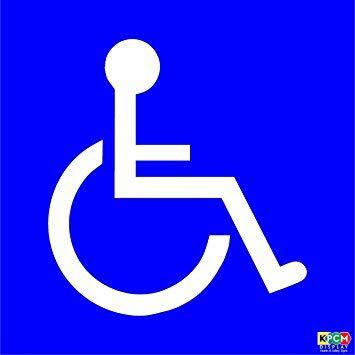 Blue X Logo - Disabled Logo - Car Sticker - 110mm x 110mm (Blue) (EXTERNAL ...
