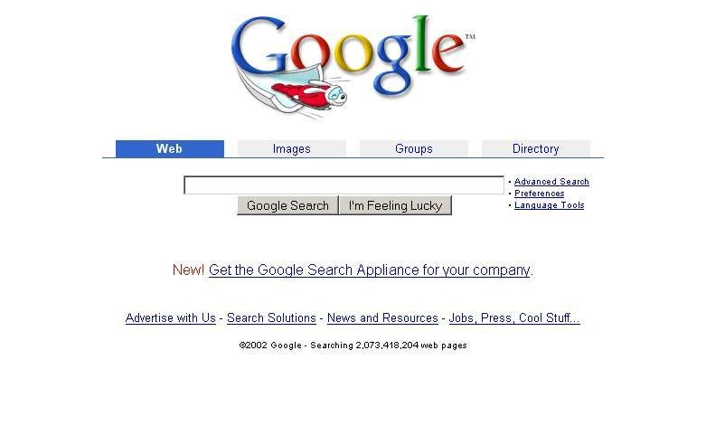 Original Google Homepage Logo - Google.com 1997-2011