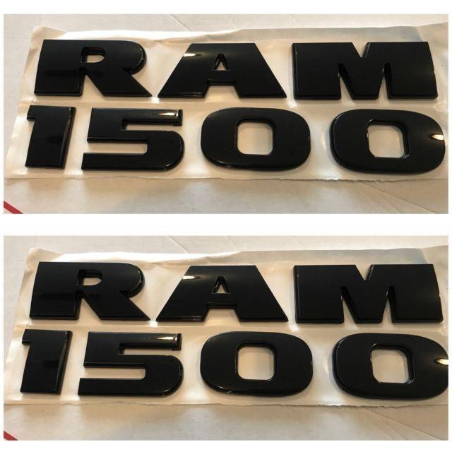 New 3M Logo - Set of 2 Dodge RAM 1500 Black 3m Logo Emblem Letters Nameplate Badge