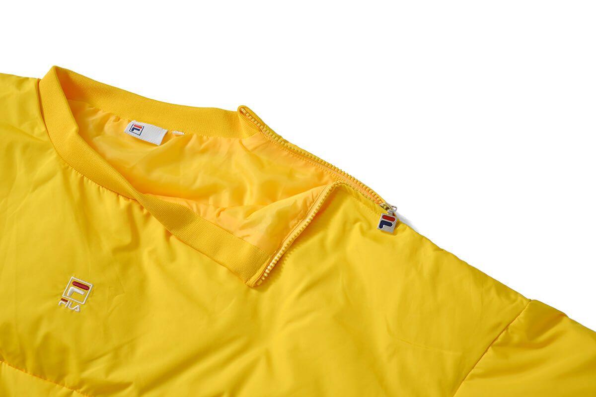 Yellow Jacket Sports Logo - BLEECKER: FILA Fila PULLOVER DOWN down jacket YELLOW yellow men man