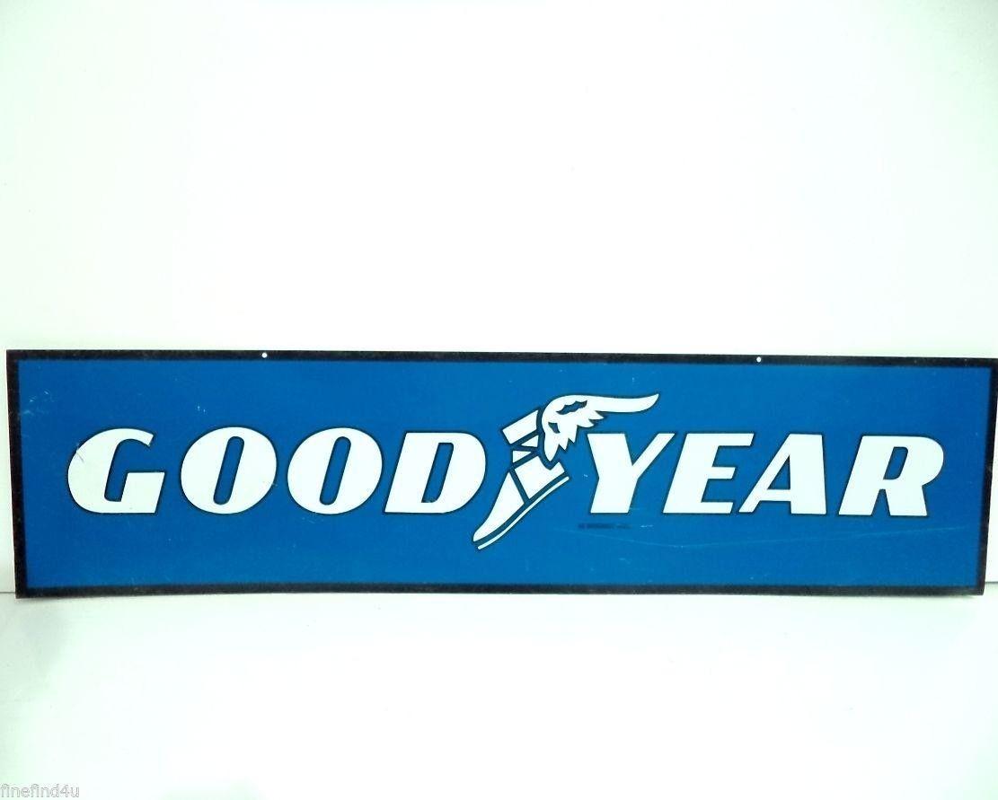 Wingfoot Logo - VTG GOODYEAR DOUBLE SIDED METAL SIGN 48