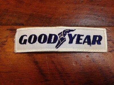 Wingfoot Logo - VINTAGE GOODYEAR WINGFOOT Logo Blue White Embroidered Rockabilly ...