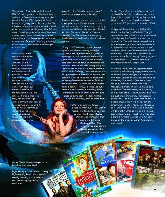Disney DVD 2007 Logo - walt disney Annual Report 2007