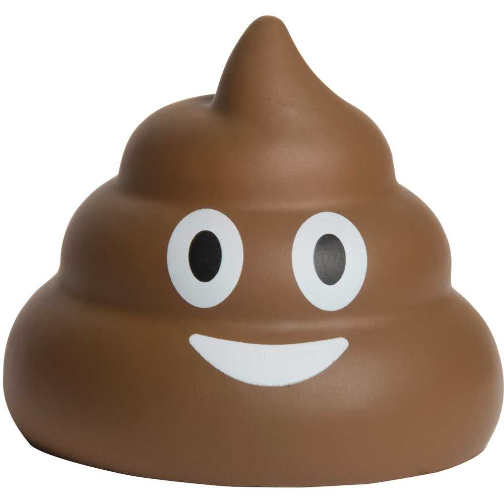 Poop Emoji Logo - Promotional Poo Emoji Stress Relievers with Custom Logo for $1.45 Ea.