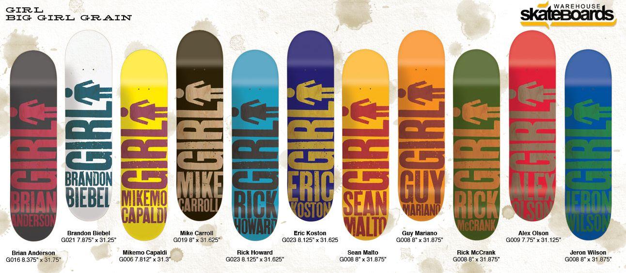 Girl Skateboard Skateboarding Logo - Girl Skateboards Big Girl Grain Deck Series Now Available « Fun ...