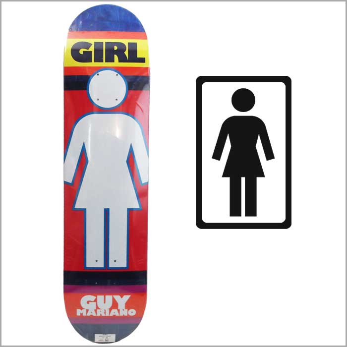 Girl Skateboard Skateboarding Logo - BRAYZ: Girl Girl. boy Deck DECK Panel 7.5 × 31 Guy