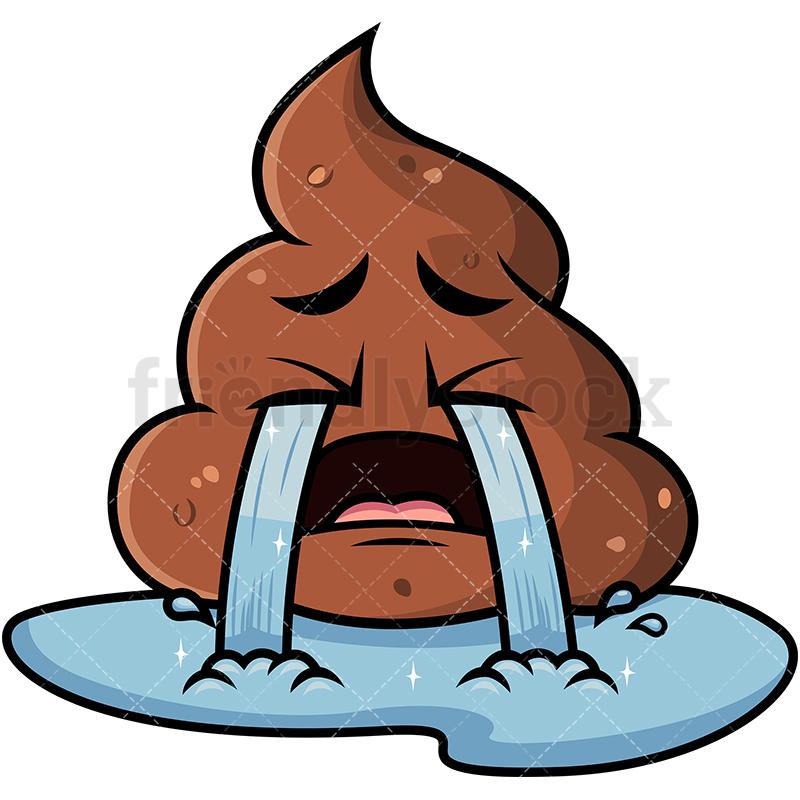 Poop Emoji Logo - Crying Out Loud Poop Emoji Cartoon Vector Clipart - FriendlyStock
