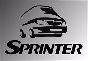 Sprinter Logo - Vinyl Sticker SPRINTER Logo Mercedes Benz Cargo Sport 19x12cm Decal