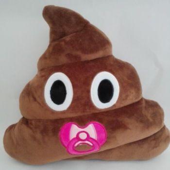 Poop Emoji Logo - Custom Emojicon Plush Baby Girl Poop Pillow Emoji With Logo ...