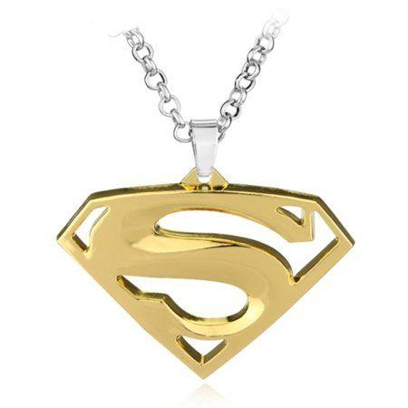 Man of Steel J Logo - Rowena J Gold Plated Man Of Steel Superman Anti Tarnish
