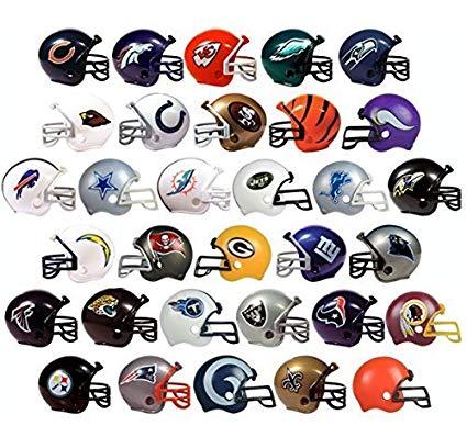 NFL Football Team Logo - Amazon.com: New 2017 NFL Helmet Set. All 32 Teams. Mini Football 2 ...
