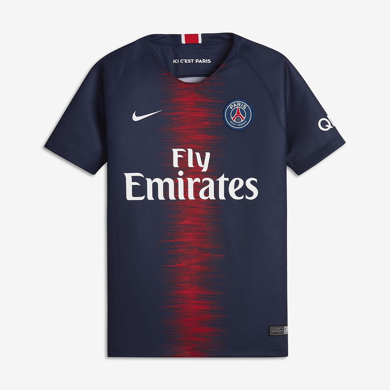 Paris 2018 Logo - 2018/19 Paris Saint-Germain Stadium Home Older Kids' Football Shirt ...