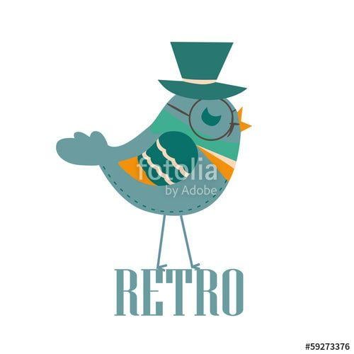 Retro Bird Logo - retro bird