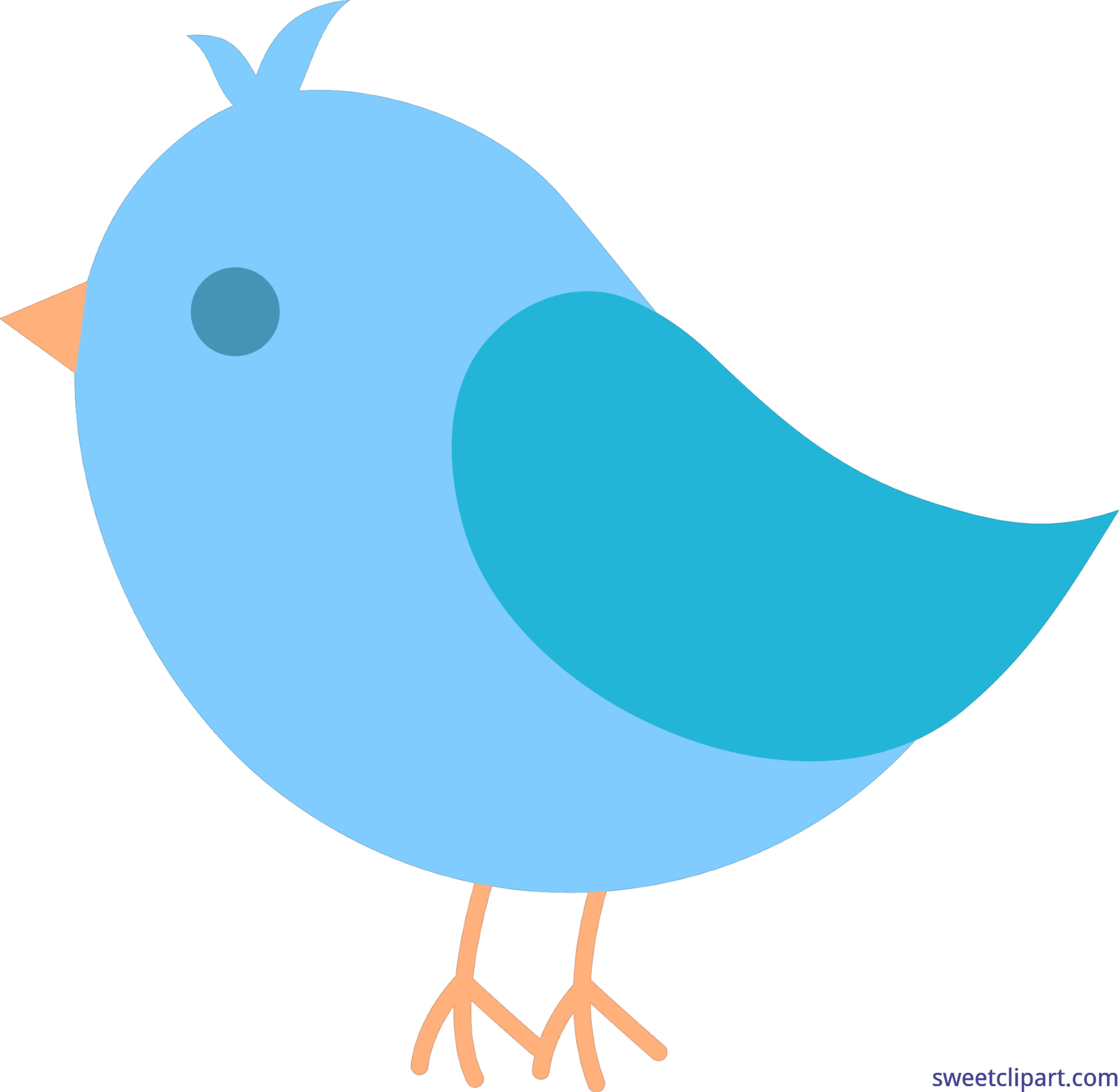 Cute Blue Bird Logo - Cute Blue Bird Clip Art - Sweet Clip Art