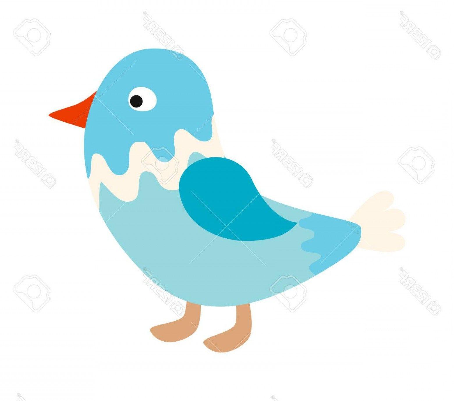 Cute Blue Bird Logo - Photostock Vector Blue Bird Nature Animal And Cute Blue Bird Wing