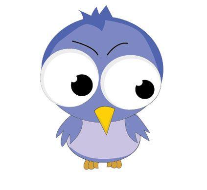 Cute Blue Bird Logo - Cute Blue Bird Mascot