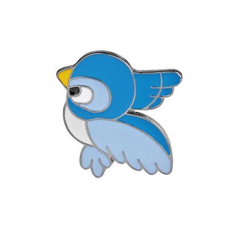 Cute Blue Bird Logo - 3pcs / set Mini Cartoon Cute Blue Bird Flying Brooch