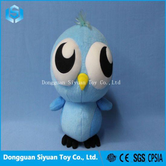 Cute Blue Bird Logo - China Custom Cute Blue Bird Chick Stuffed Plush Toy with Big Eyes ...
