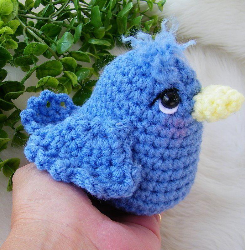 Cute Blue Bird Logo - Teri's Blog: Free Simply Cute Blue Bird Crochet Pattern