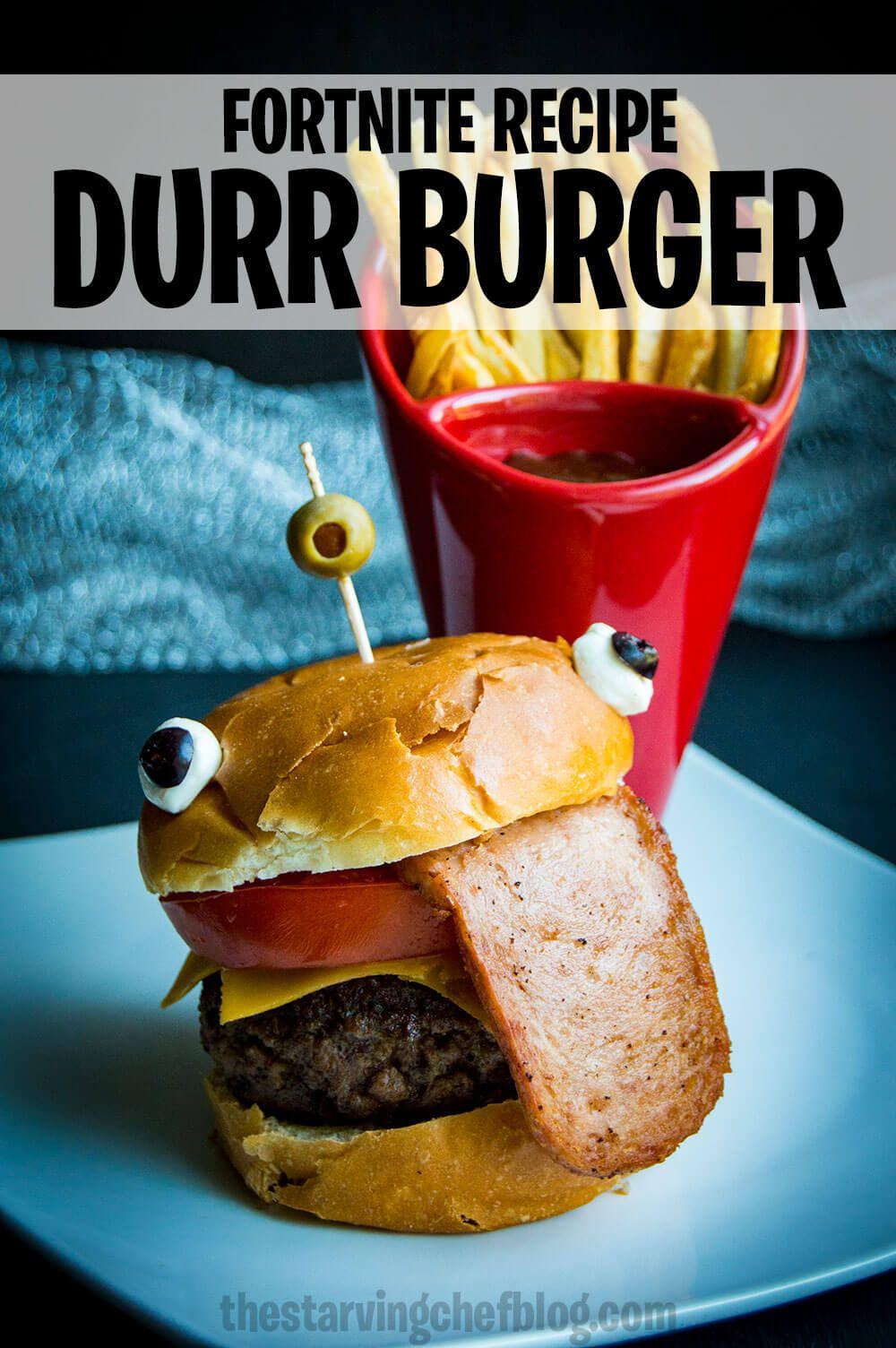 Durr Burger Logo - Durr Burger. Fortnite Recipe. The Starving Chef Blog