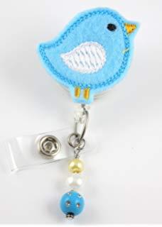 Cute Blue Bird Logo - Amazon.com : Cute Blue Bird - Nurse Badge Reel - Retractable ID ...