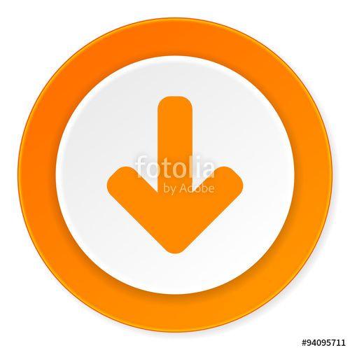 Orange and White Arrow Logo - download arrow orange circle 3D modern design flat icon on white