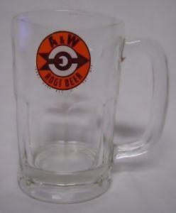 Orange and White Arrow Logo - VINTAGE! A&W Root Beer Glass Short Mug-Orange-Brown-White Arrow Logo ...