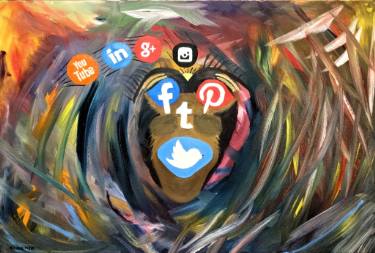 Social Media Art Logo - Social Media Painting by Vinnie Nauheimer | Saatchi Art