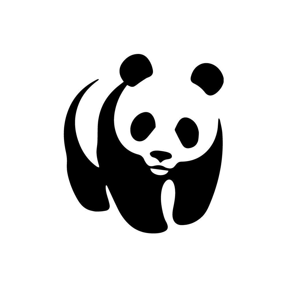 Black and White Panda Logo - WWF Panda Logo Vinyl Die Cut Decal Sticker For Car