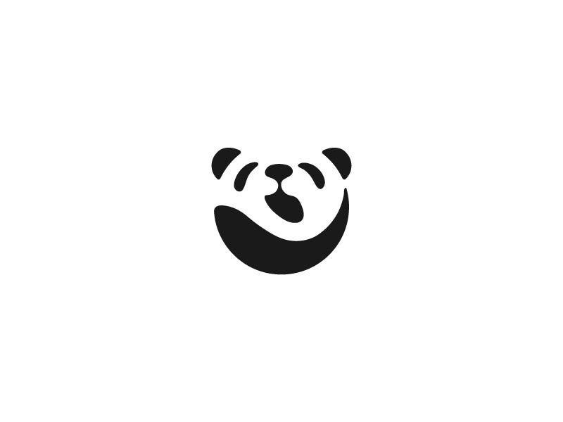 Black and White Panda Logo - Panda Logos
