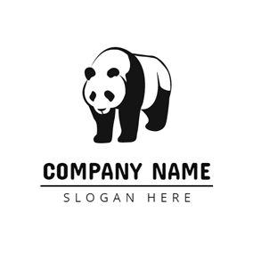 Black and White Panda Logo - Free Panda Logo Designs | DesignEvo Logo Maker
