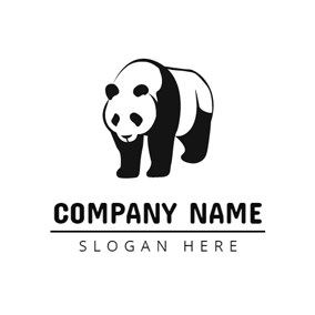 Black and White Panda Logo - Free Panda Logo Designs. DesignEvo Logo Maker