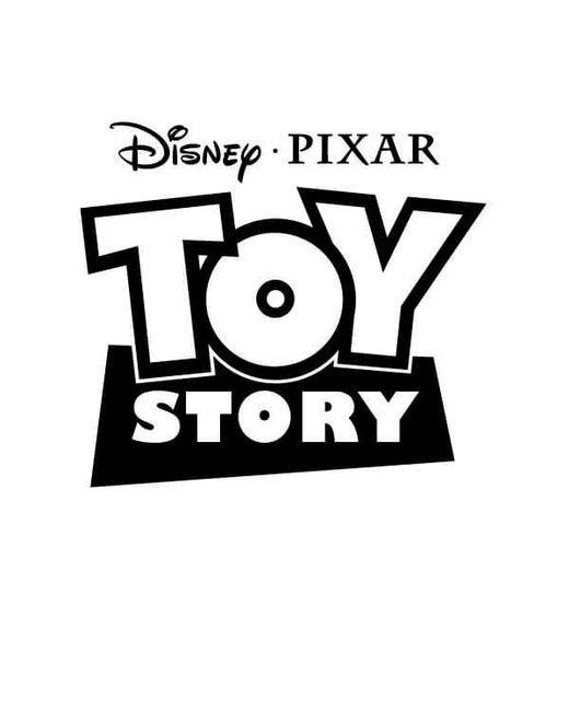 Toy Story Logo - Disney Toy Story Logo Outline T Shirt In White