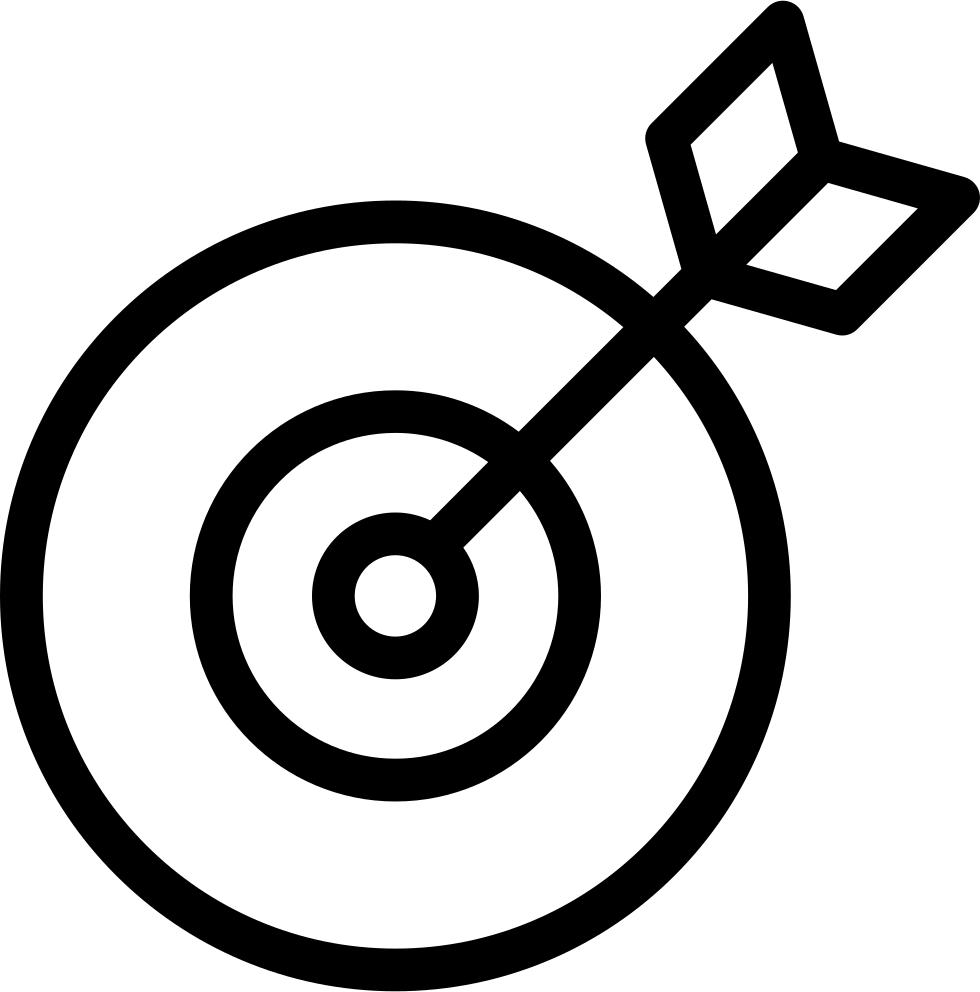 Black Target Circle Logo - Target Outline Symbol In A Circle Svg Png Icon Free Download