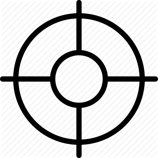 Black Target Circle Logo - Circle, cross, double, mark, plus, target icon