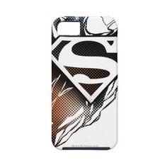 Crystal Blue and White Superman Logo - Blue-White Crystal Superman Logo iPhone 5 Cases | Superheroes ...