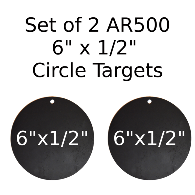 Black Target Circle Logo - Set Of 2 Ar500 Steel Target Circle 1 2 X 6 Painted Black Shooting