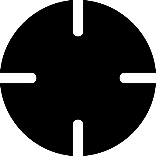 Black Target Circle Logo - Target black circular symbol Icon