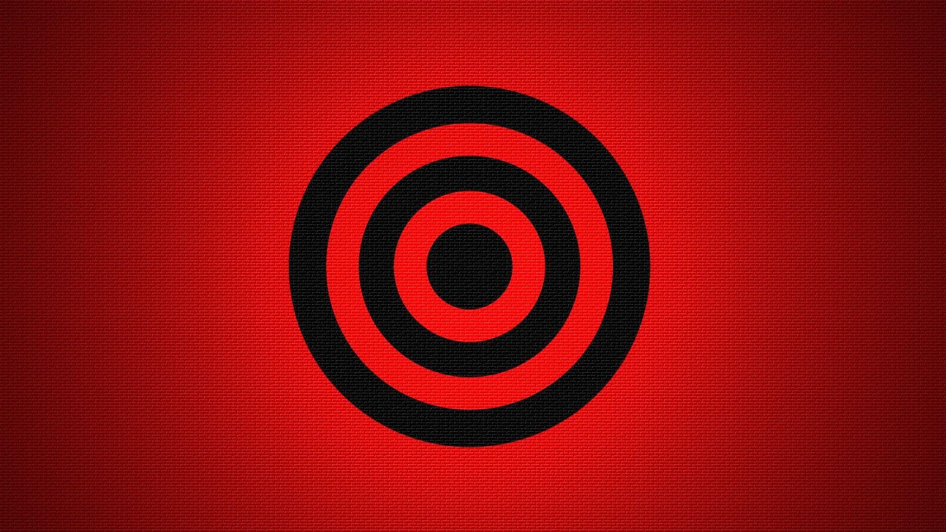 Black Target Circle Logo - Black target on a red background wallpaper and image