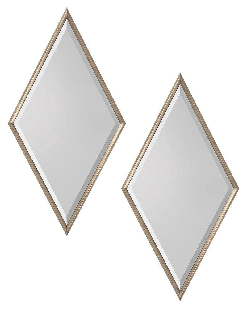 Two Rhombus Logo - Set of Two Rhombus Mirrors in Silver