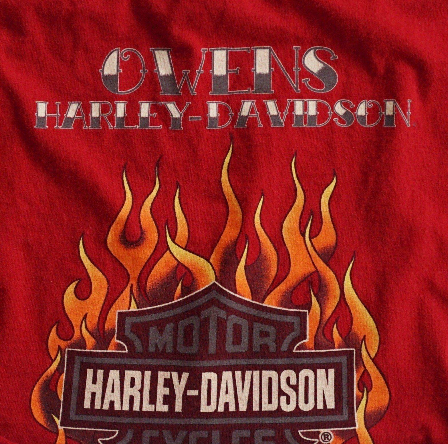 Red Qu Logo - VINTAGE RED HARLEY LOGO CROP TEE