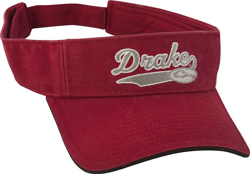 Red Qu Logo - Drake Ball Park Logo Visor – Drake Waterfowl