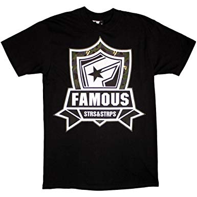 Camo Famous Stars and Straps Logo - Famous Stars & Straps Mission Camo T-Shirt Black: Amazon.co.uk: Clothing